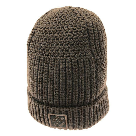 Louis Vuitton - Wool Logo Patch Knit Hat - Brown - Women's