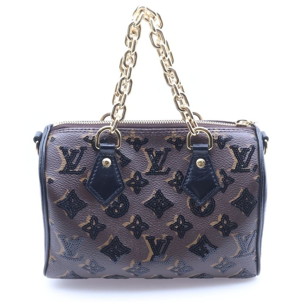 Louis Vuitton Monogram Sequin Speedy Bandouliere 20 Handbag