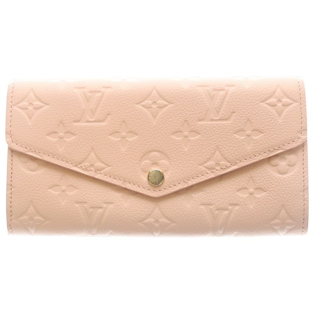 Louis Vuitton Monogram Empreinte Portefeuille Sarah Wallet Card Case Pink
