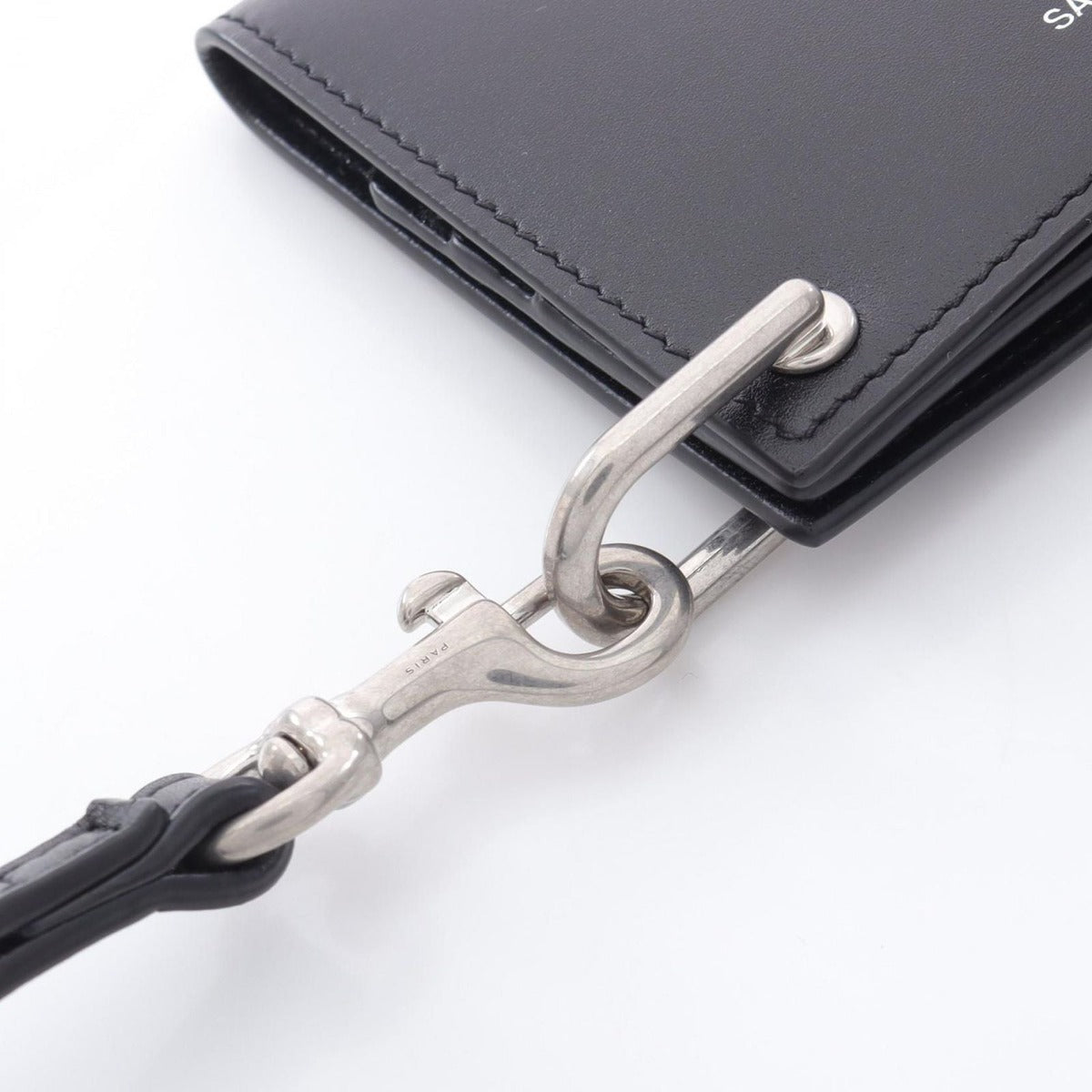 Saint Laurent Paris Card Case Aadaq 1000 Black Leather — view 6