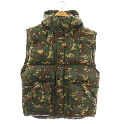 Celine Camo Pattern Vest Jacket Outer Khaki Beige Brown CX