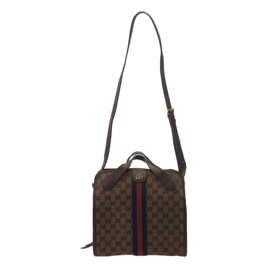 Gucci Ophidia GG Canvas Shoulder Bag Red