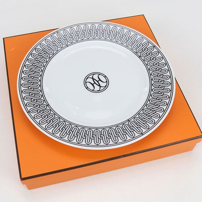 Hermes Dessert Plate No1 H Deco Brand Goods Porcelain