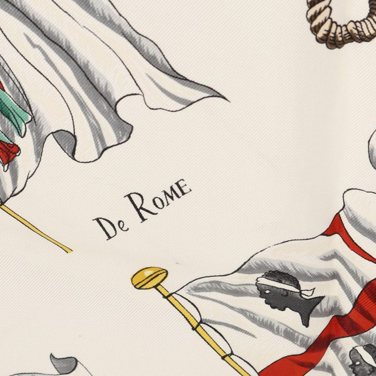 Hermes Scarf Carre 90 Pavois Ivory Silk Multicolor — view 4