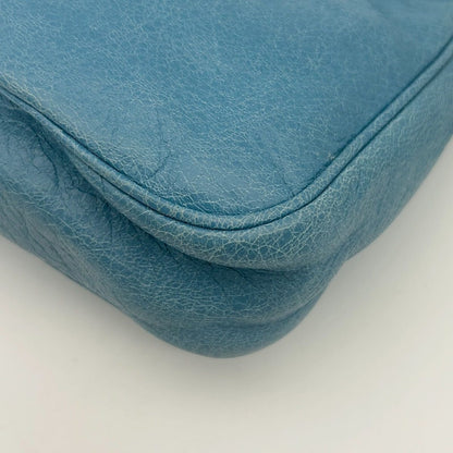 Balenciaga Shoulder Bag the City Mini Blue Mint Leather — view 11