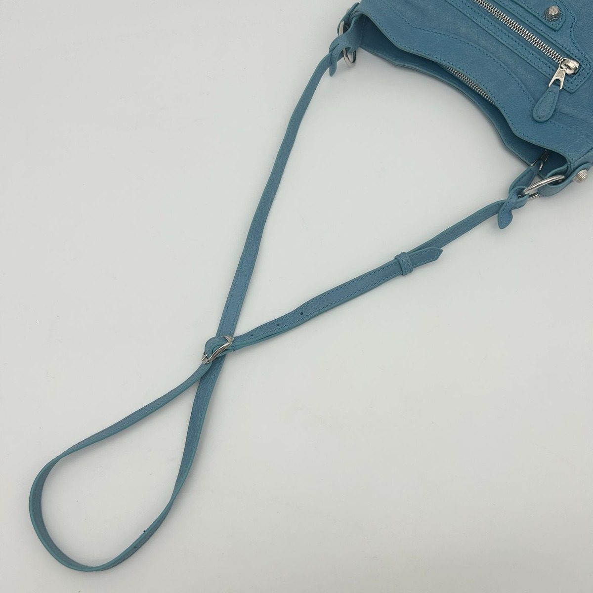 Balenciaga Shoulder Bag the City Mini Blue Mint Leather — view 12