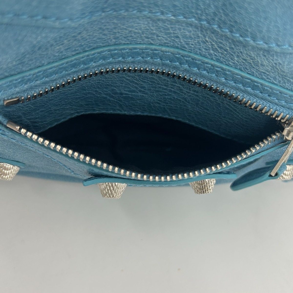 Balenciaga Shoulder Bag the City Mini Blue Mint Leather — view 15
