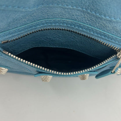 Balenciaga Shoulder Bag the City Mini Blue Mint Leather — view 15
