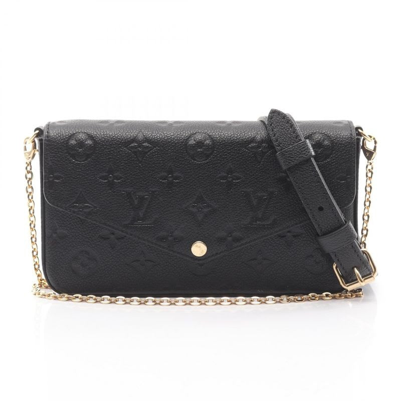 Louis Vuitton Shoulder Bag Pochette Felicie Noir Black Leather
