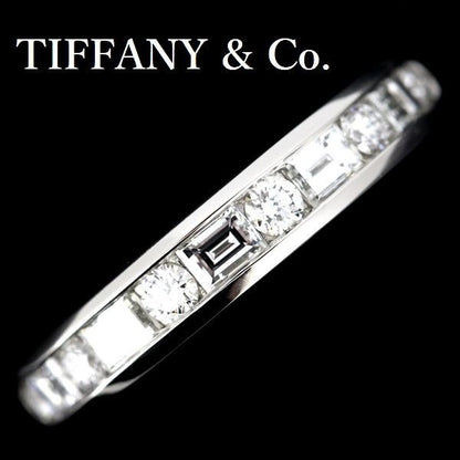 Tiffany & Co Diamond Channel-Set Band Ring Pt950 Just Under 9 11