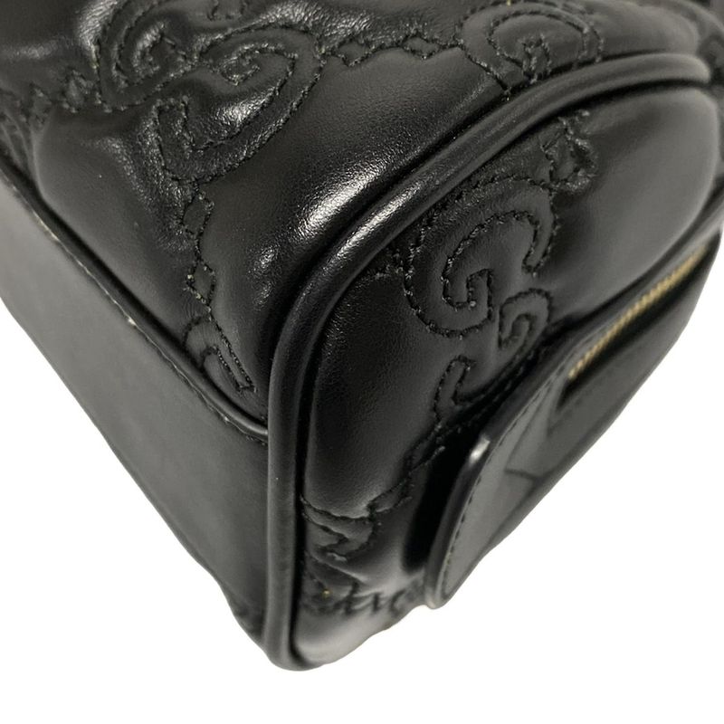 Gucci Ggmatelasse 702251 Black Chain Shoulder/mini Bag Leather