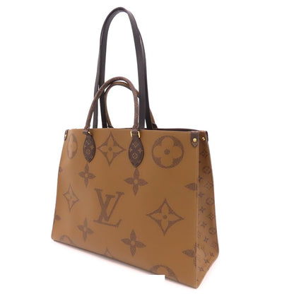 Louis Vuitton On The Go GM Brown Camel Monogram Reverse Giant 2-Way Tote Bag — view 2