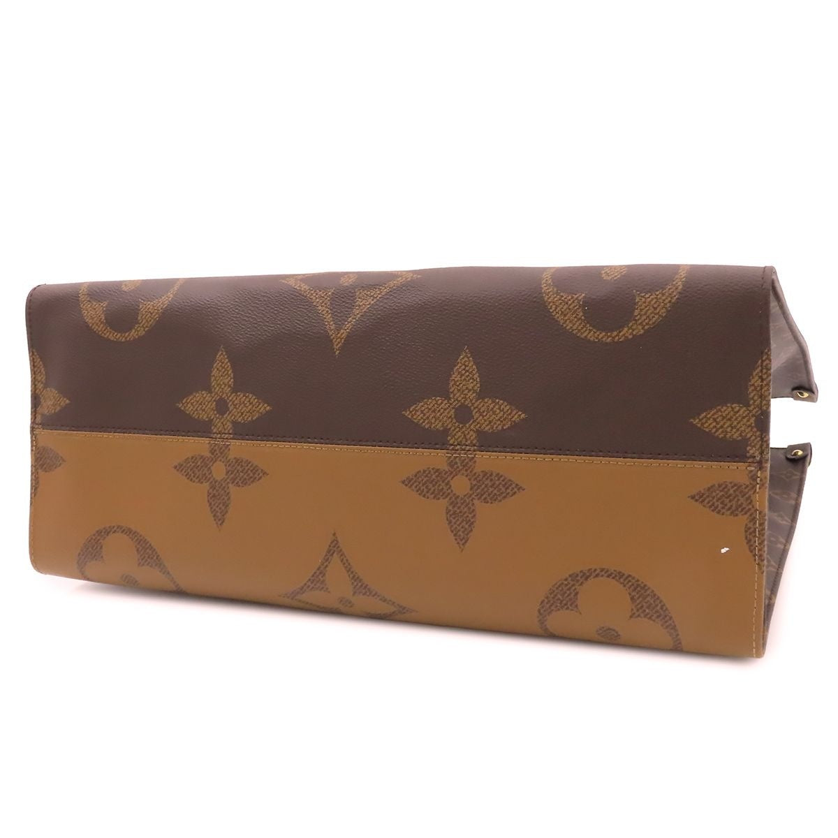 Louis Vuitton On The Go GM Brown Camel Monogram Reverse Giant 2-Way Tote Bag — view 3