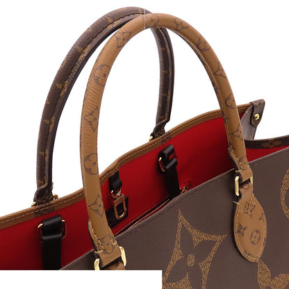 Louis Vuitton On The Go GM Brown Camel Monogram Reverse Giant 2-Way Tote Bag — view 4