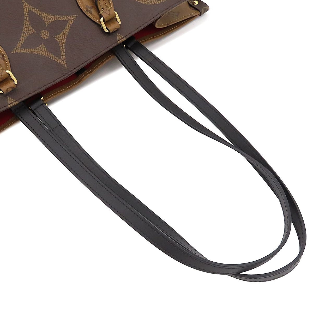 Louis Vuitton On The Go GM Brown Camel Monogram Reverse Giant 2-Way Tote Bag — view 5