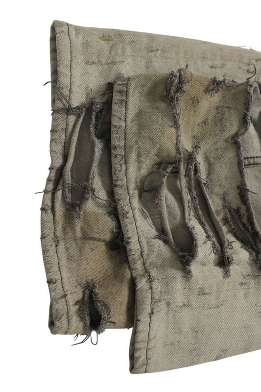 Balenciaga 23AW 745248 Tow71 Superdestroyed Large Fit Baggy Denim Pants Men's S