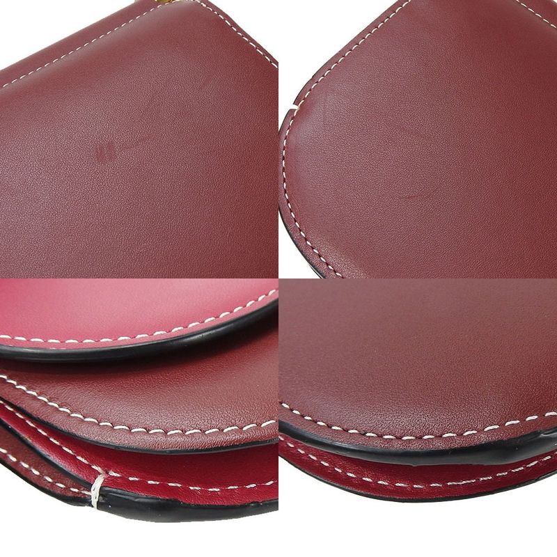 Loewe Shoulder Bag Wallet Long Wallet Gate Crossbody Anagram Leather Bordeaux