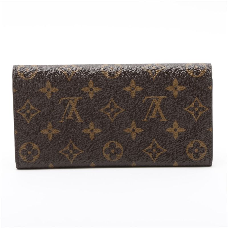 Louis Vuitton Monogram Portefeuille Emilie Zipper Long Wallet M41943 Brown ×