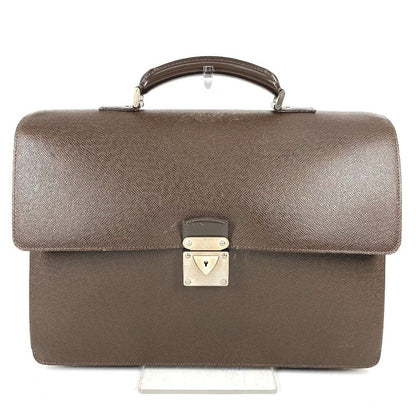 Louis Vuitton Business Bag Lagito Taiga Leather Grizzly Brown