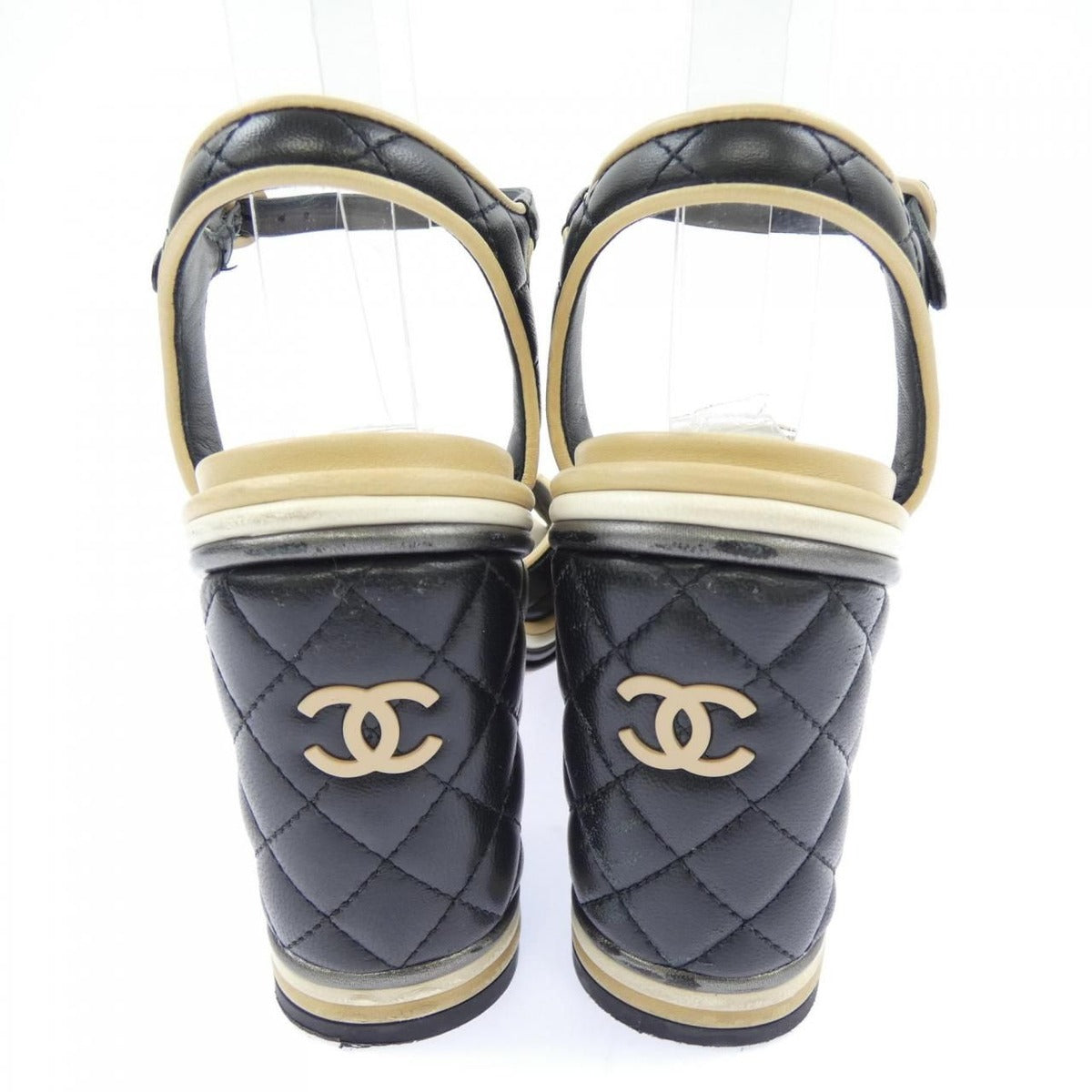 Chanel Sandals Black 36 Beige — view 5