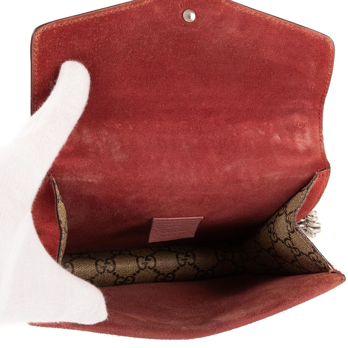 Gucci Blooms Dionysus Beige Burgundy Supreme Canvas Shoulder Bag — view 9