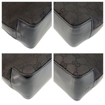 Gucci Black Silver Hardware GG Canvas/plastic 001 3752 Shoulder Bag Women 504840