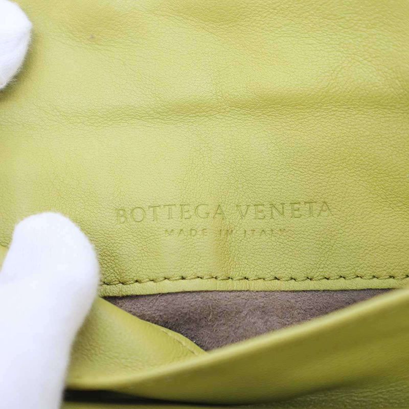 Bottega Veneta Intrecciato Chain Shoulder Bag in Yellow