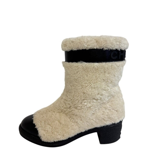 Chanel Short Boots White