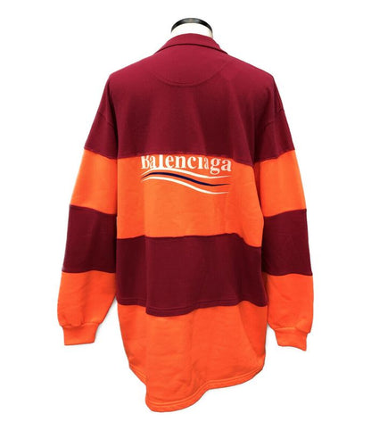 Balenciaga Beautiful Patchwork Long Sleeve Polo Shirt 657073 Men's Size XXS