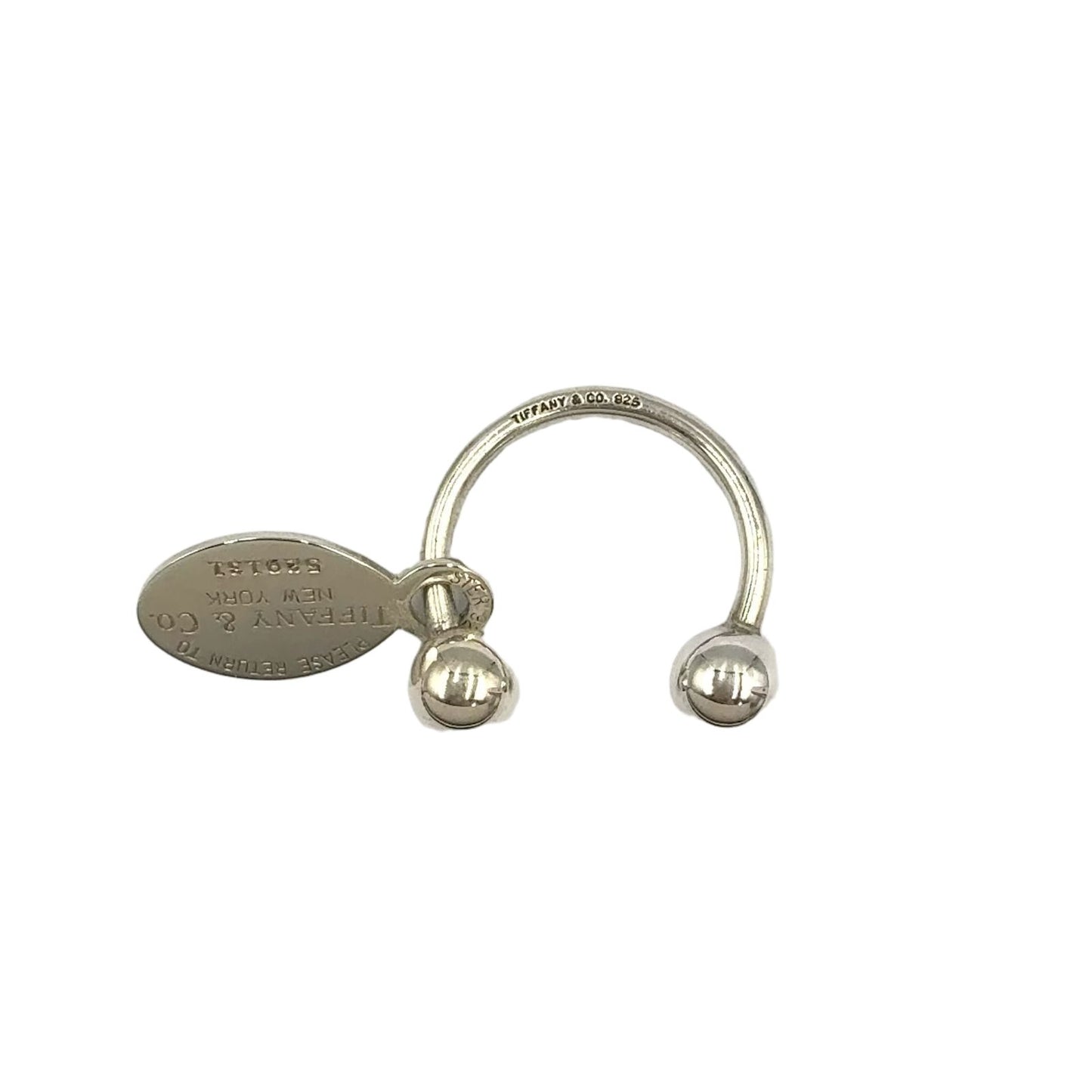 Tiffany & Co Return to Oval Silver Key Ring Key Holder — view 2