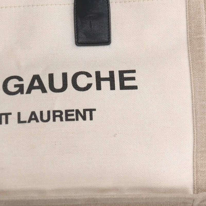 Saint Laurent Paris RIVE Gauche Rive Gauche 617481 Logo Print Canvas Tote Bag