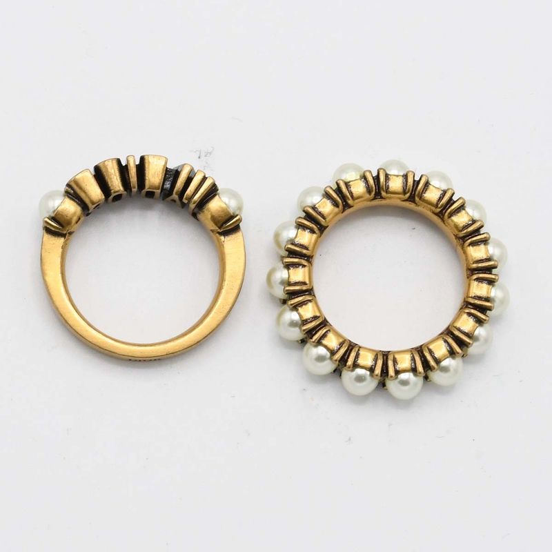 Christian DIOR J'adore Set Ring No.12 M Faux Pearl 9.6g Accessories H20107