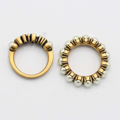 Christian DIOR J'adore Set Ring No.12 M Faux Pearl 9.6g Accessories H20107