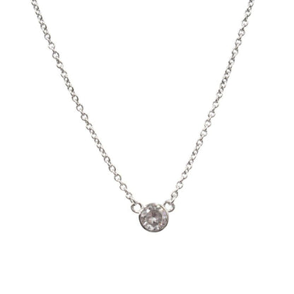 Tiffany & Co Polished 18k White Gold Diamond by the Yard Necklace