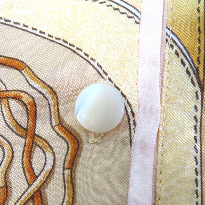 Hermes Vintage Cashmere-blend Twill Laine Silk-switched Knit Short-sleeved Polo