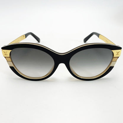 Louis Vuitton Sunglass Es Monogram Metal Frame Z1857e Noir X Gold Box with Bag
