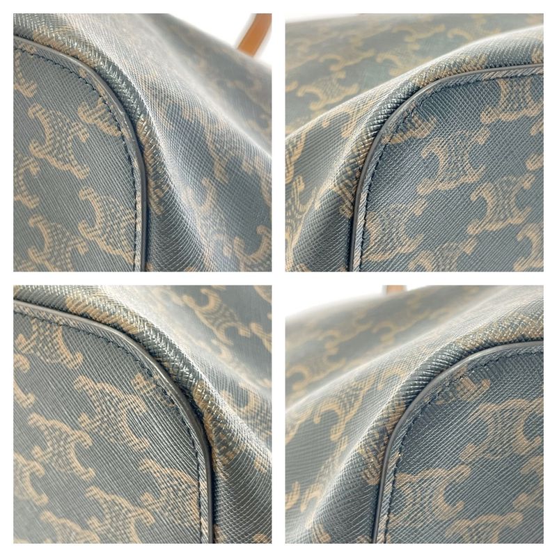 Celine Triomphe Canvas Medium Cabas Shoulder Bag Brown 408582 Shoulder Bag