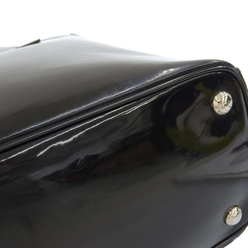 Prada Current Mirano Tag Bn2493 Enamel Triangle Logo Tote Bag Black