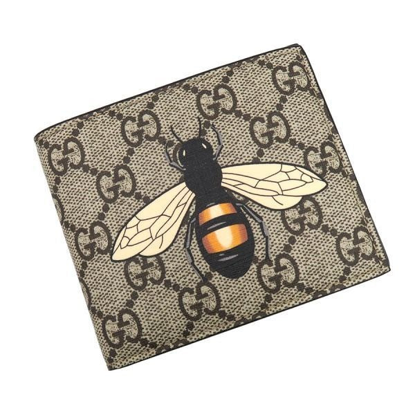 Gucci Bifold Billfold Leather Gray