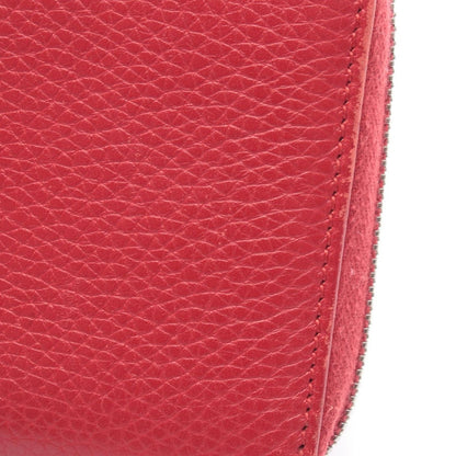 Gucci Round Wallet Bamboo Red Leather Bambu — view 9