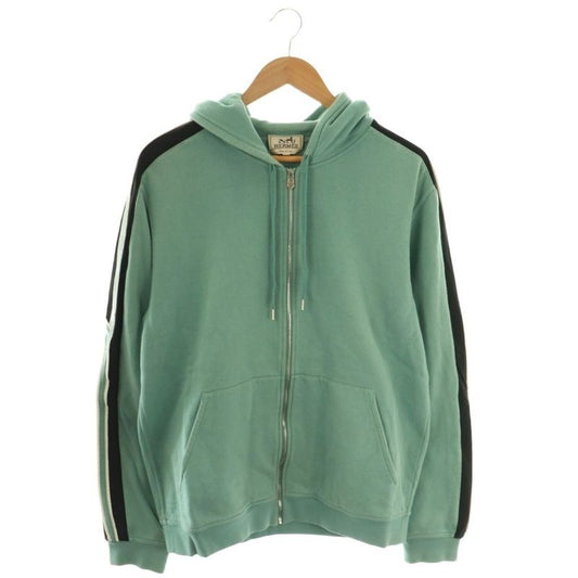 Hermes Run H Zip Hoodie Hood Lined XL Mint Green Black White 21-5740 DO OS