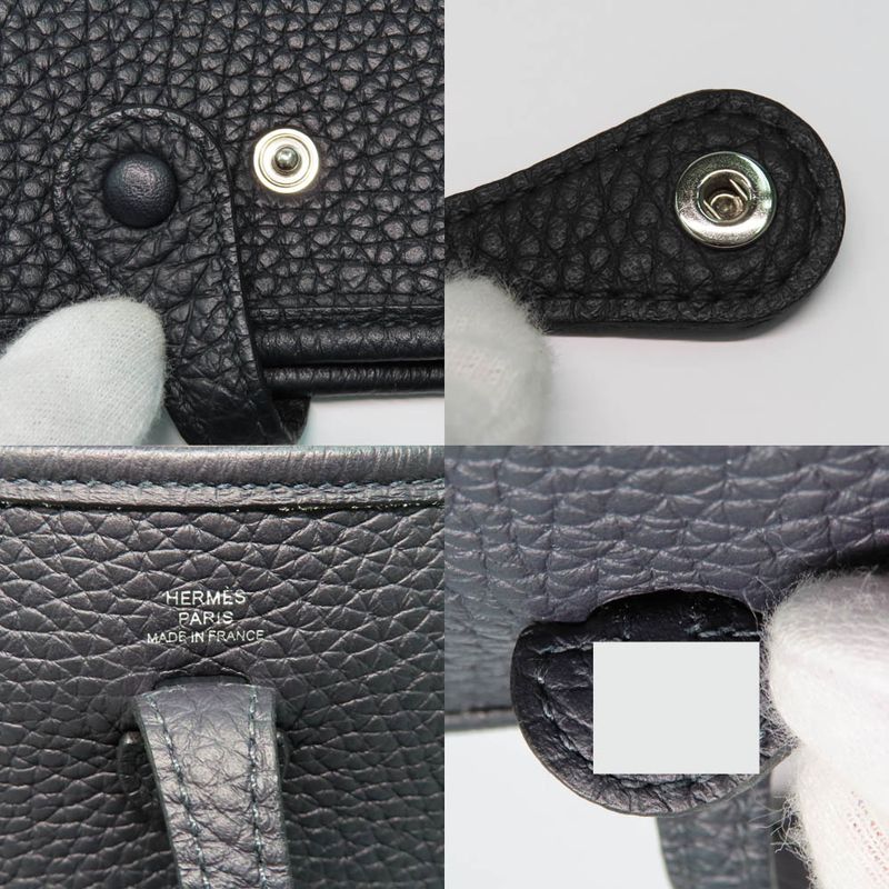 Hermes Evelyne T PM Cavern Blue Sapphire Taurillon Clemence Svhardware