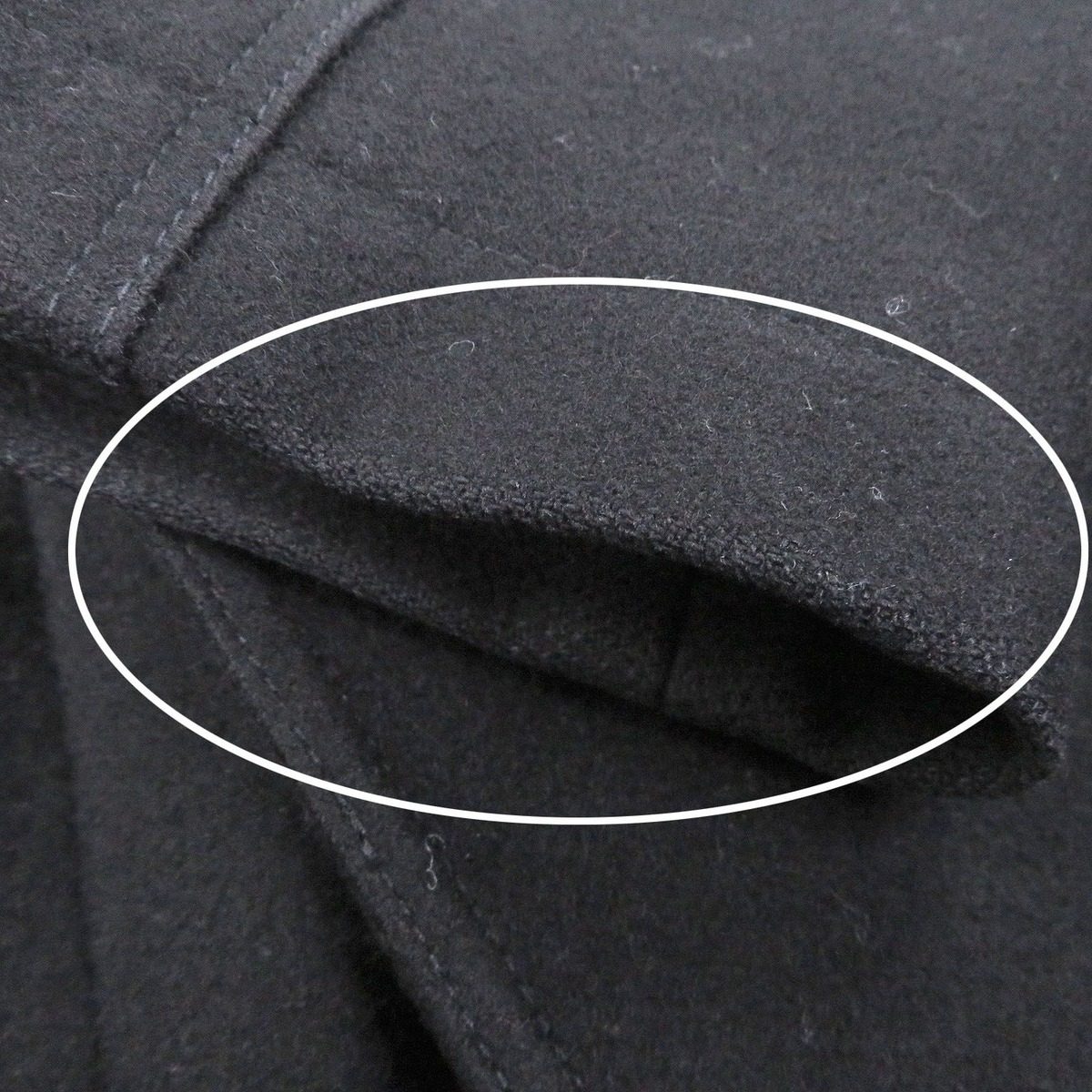 Saint Laurent Yves Wool Cassandra Logo Double Breasted Coat Black 44 — view 13