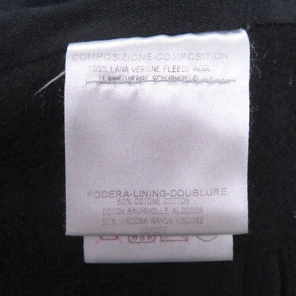 Saint Laurent Yves Wool Cassandra Logo Double Breasted Coat Black 44 — view 9