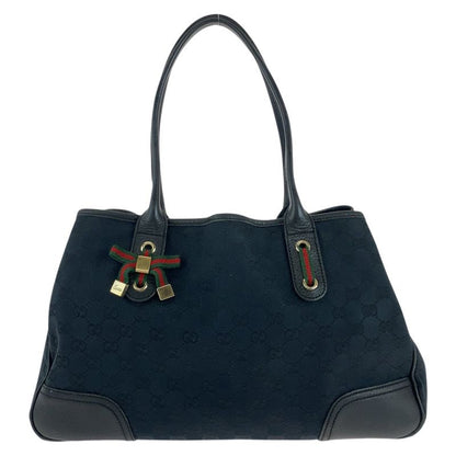 Gucci Sherry Line Princy Black GG Canvas 163805 Tote Bag Shoulder Bag Women