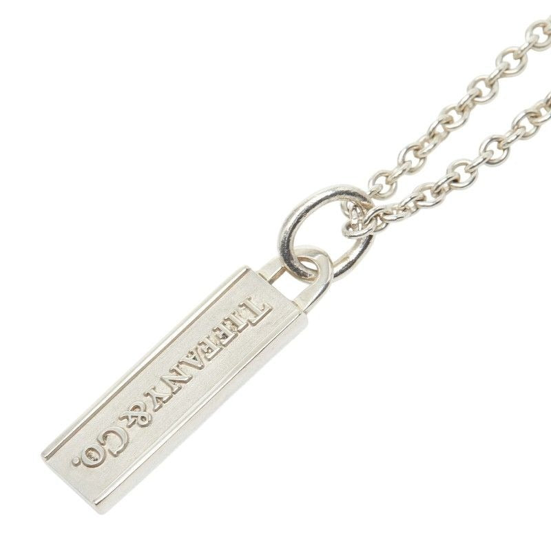 Tiffany & Co Logo Bar Silver Necklace