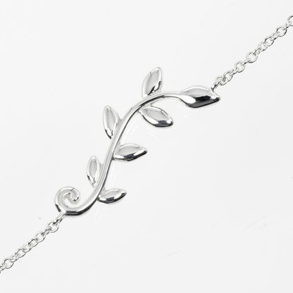 Tiffany & Co Olive Leaf 925 Silver Ladies 2.54g Bracelet