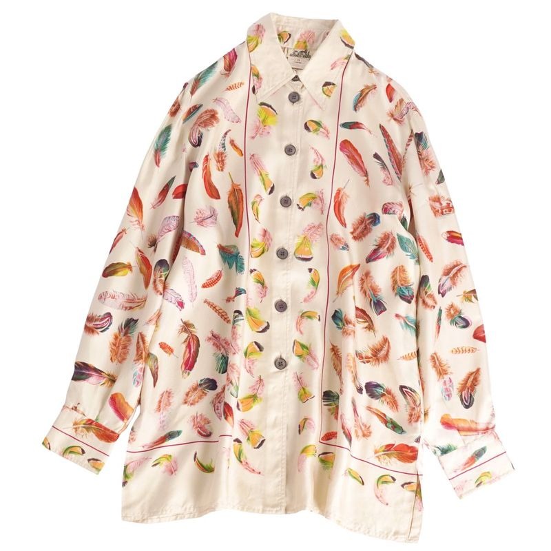 Hermes Shirt Blouse Long Sleeve Vintage