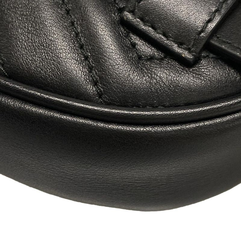 Gucci Waist Pouch GG Marmont Quilted Leather Belt Bag 476434 Black Leather