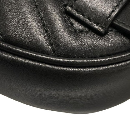 Gucci Waist Pouch GG Marmont Quilted Leather Belt Bag 476434 Black Leather
